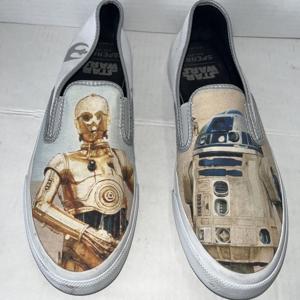 Sperry Cloud Droids Star Wars Mens Casual Multicolor Slip On Boat Shoes Size 9.5